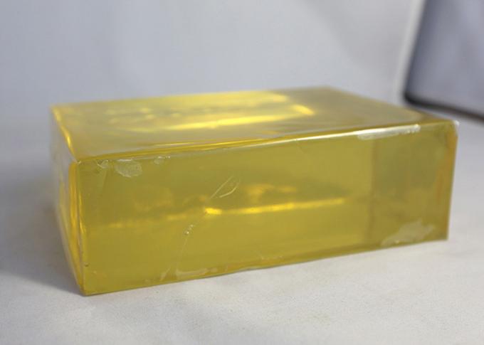 Καυτή κόλλα λειωμένων μετάλλων πίεσης PSA για την ανοικτό κίτρινο συσκευασία χαρτοκιβωτίων/τυμπάνων χρώματος ετικετών 0